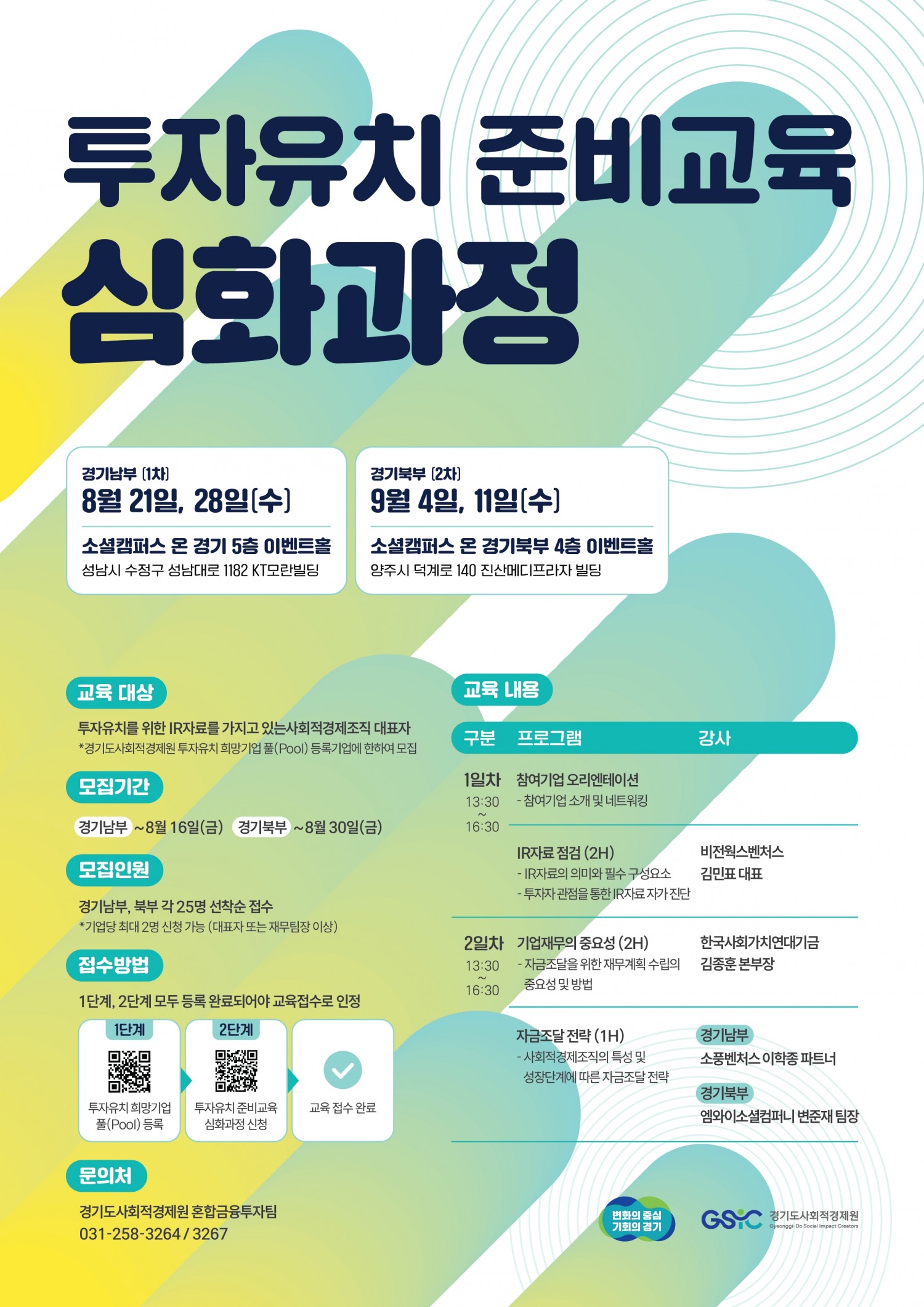 투자유치 준비교육 심화과정 프로그램 안내