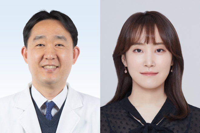 분당서울대병원 산부인과 김기동 교수(좌), 고려대학교 안산병원 산부인과 김남경 교수(우). 사진=분당서울대병원