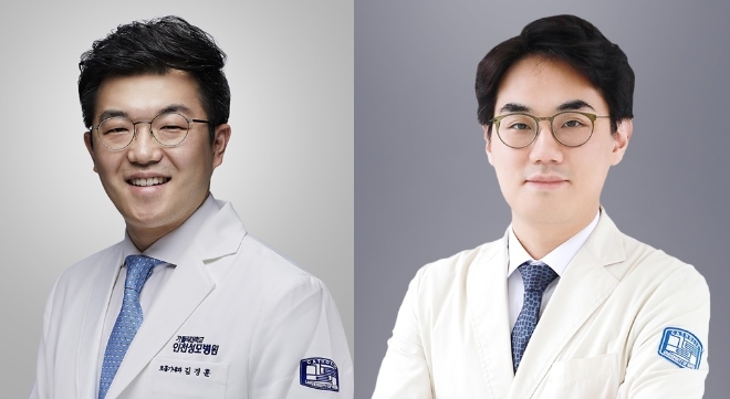 김경훈 가톨릭대 인천성모병원 호흡기내과 교수(좌), 민진수 서울성모병원 호흡기내과 교수(우). 사진=인천성모병원