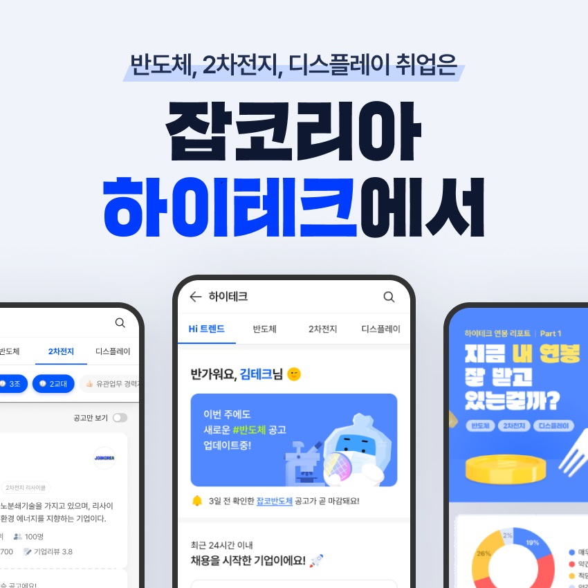 잡코리아, 첨단기술산업 전문 채용 서비스 '하이테크' 선보여