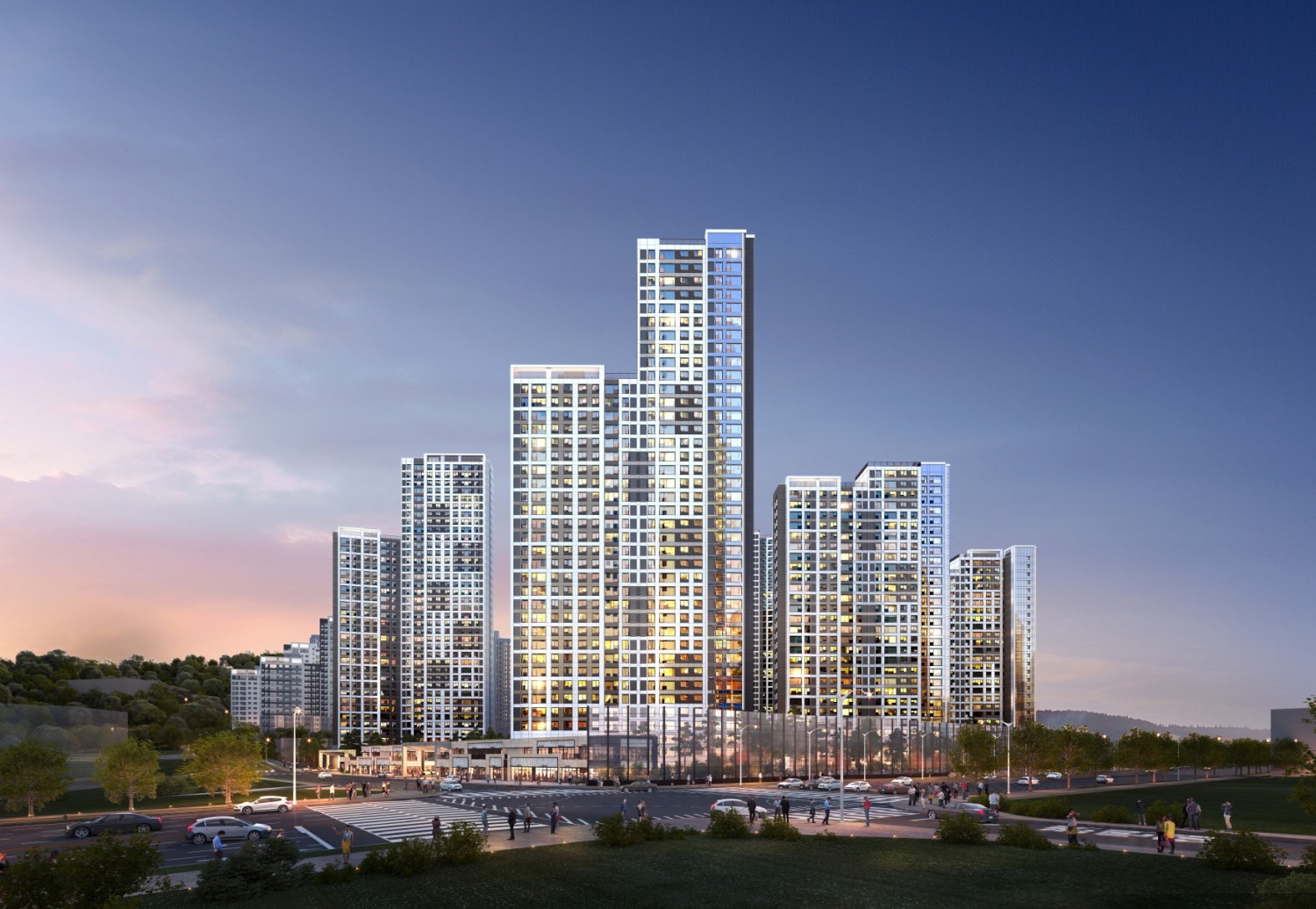 래미안 송도역 센트리폴 투시도(3블록).(사진=삼성물산)