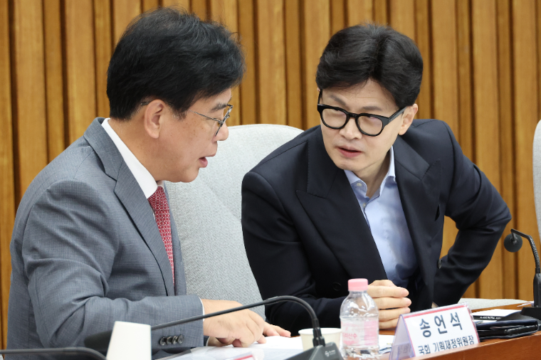 송언석 (왼쪽) 기재위원장 (사진=연합뉴스)