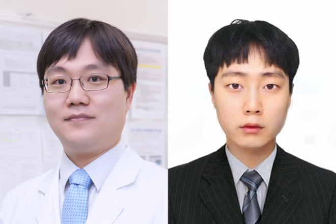 (왼쪽부터) 서울아산병원 마취통증의학과 김성훈 교수, 생체신호연구단 윤홍철 연구원. 사진=서울아산병원