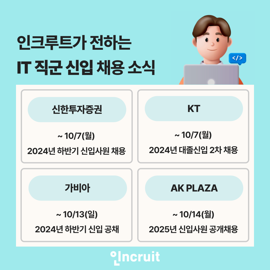 인크루트, IT직군 신입 채용 소개