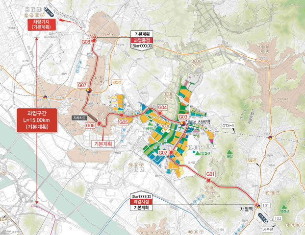 고양은평선 계획도