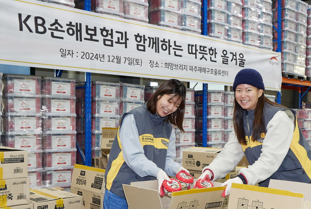 KB손보 '한파 구호키트 제작' 봉사 실시