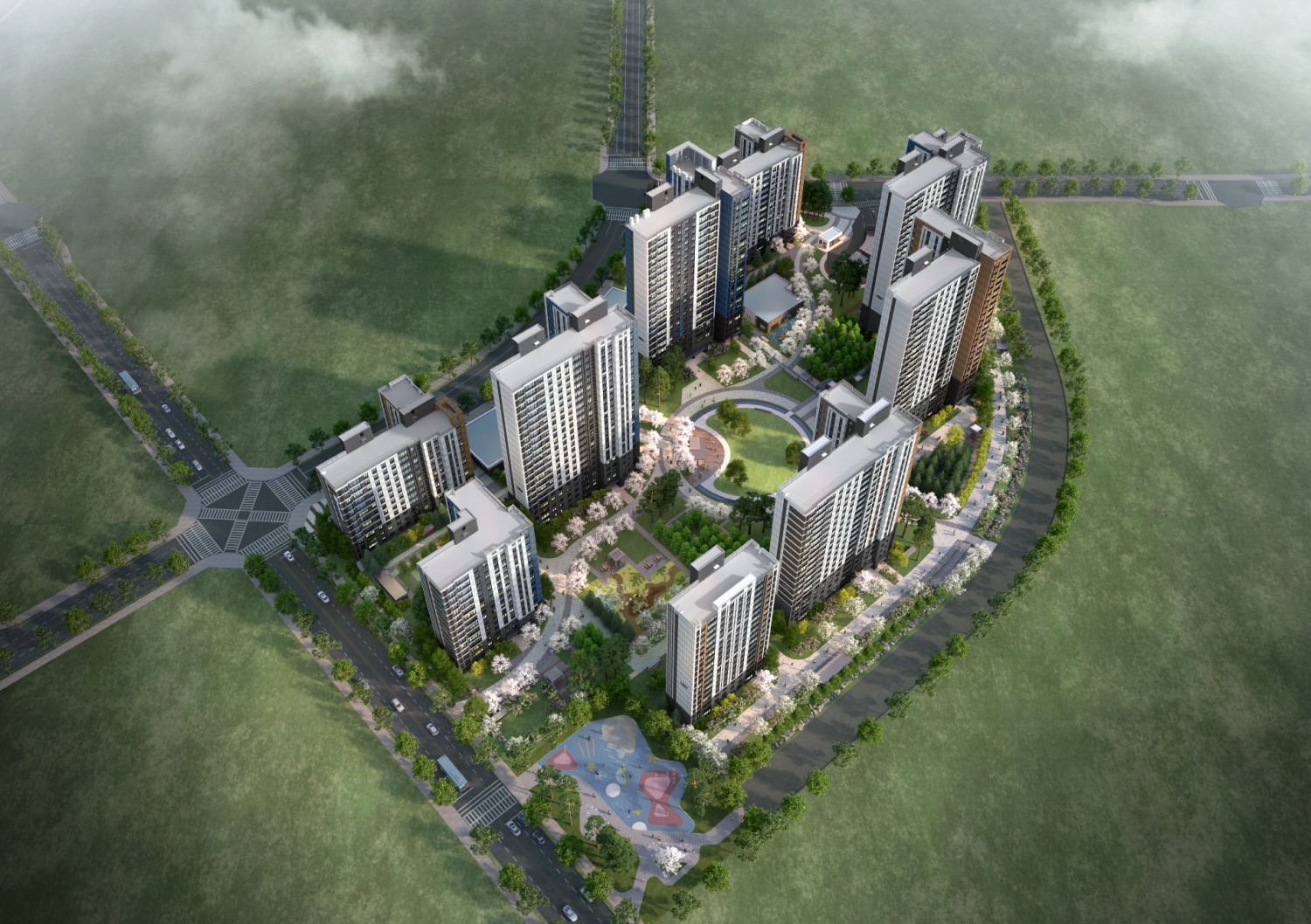 고덕국제신도시 미래도 파밀리에 조감도.