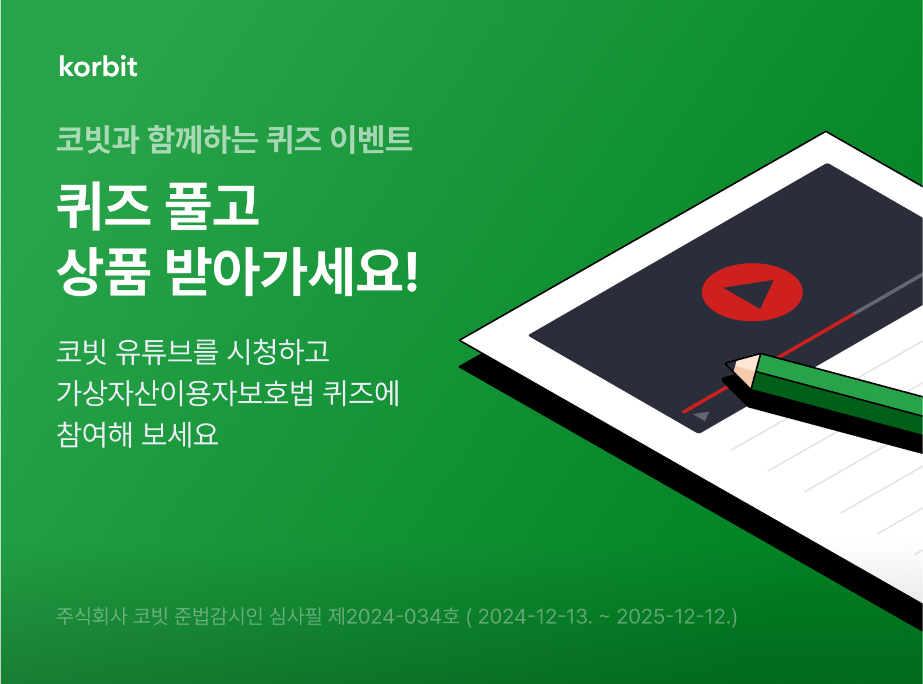 코빗, 가상자산이용자보호법 알리기 위한 고객 이벤트 실시