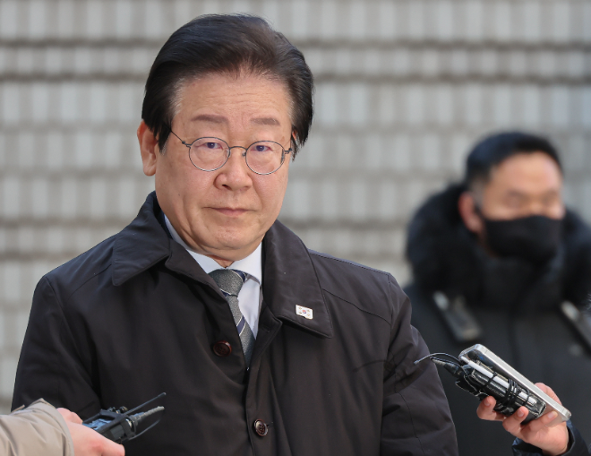 재판 출석하는 이재명 대표.(사진=연합뉴스)