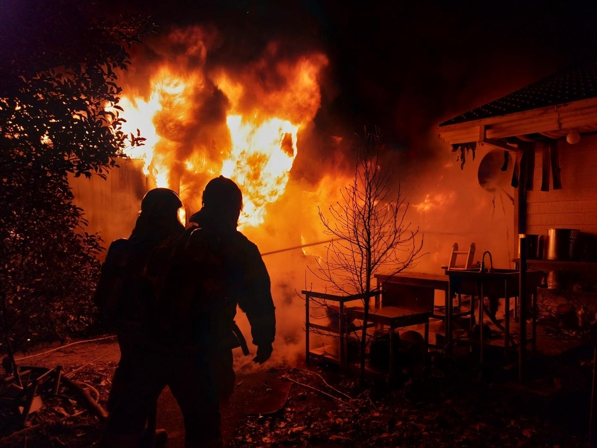 경주 창고 화재(사진=연합뉴스)