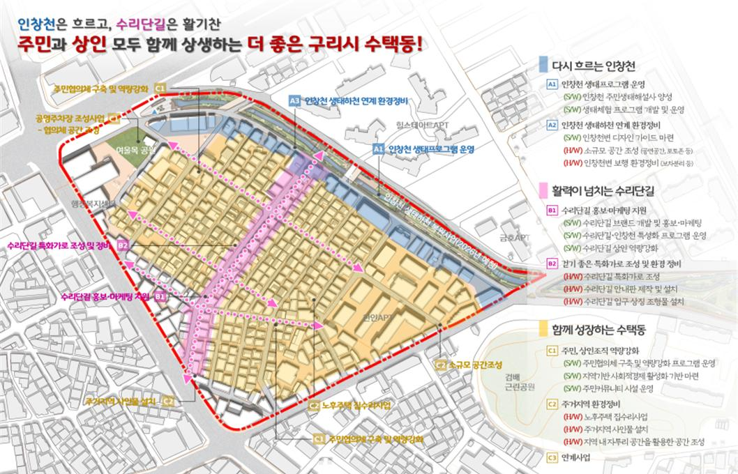 구리 수택동 더드림 재생 사업계획도