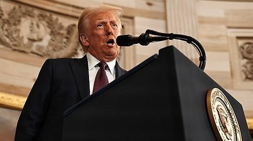 취임식에서 취임사 발표하는 트럼프 미국 대통령(사진=연합뉴스)