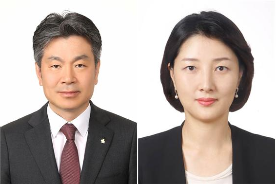 왼쪽부터 김희문, 설경아 신임 상무. 사진=한국증권금융