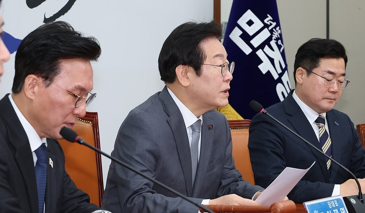 더불어민주당 최고위에서 발언하는 이재명 대표(사진=연합뉴스)