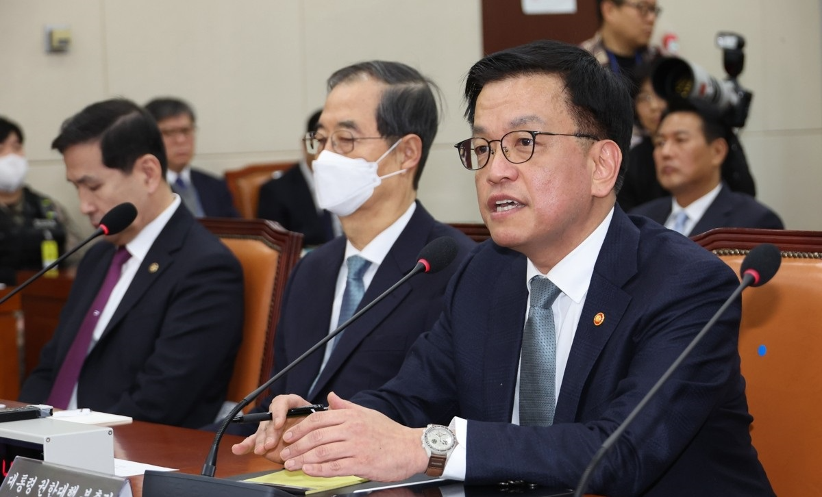 내란 국조특위에서 발언하는 최상목 권한대행(사진=연합뉴스)