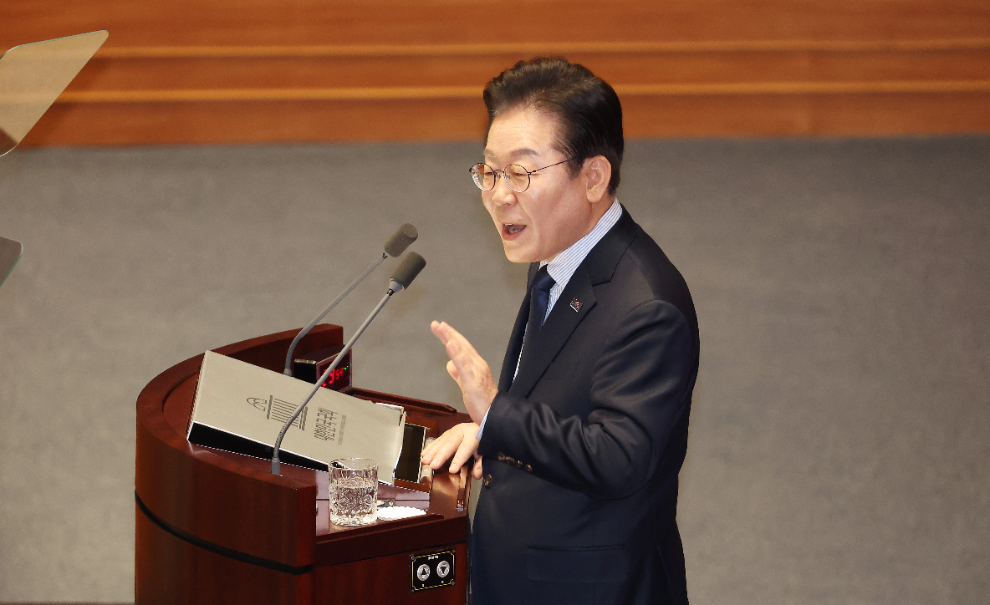 민주당 이재명 대표, 교섭단체 대표 연설(사진=연합뉴스)