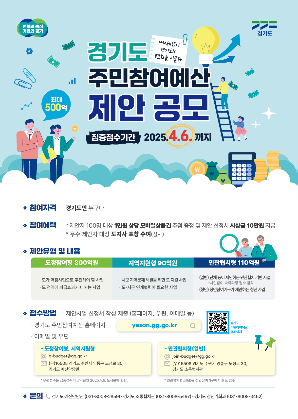 주민참여예산 제안 공모 포스터