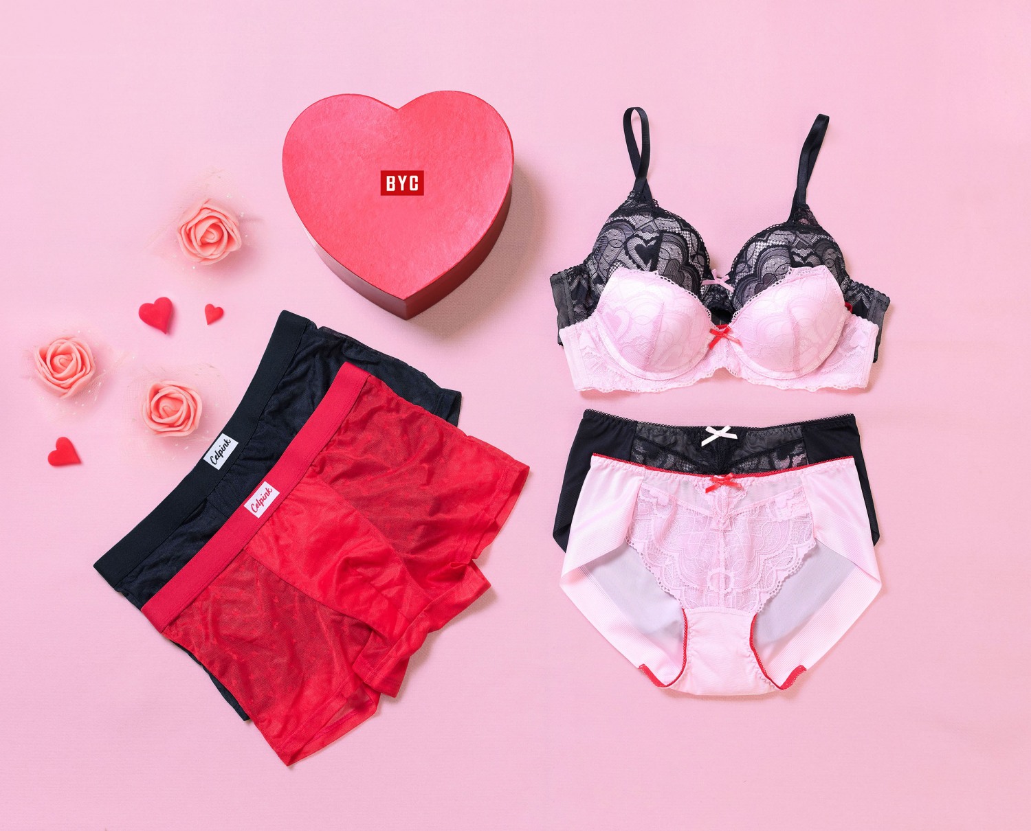 BYC, 밸런타인데이 선물용 커플 란제리 세트 선보여