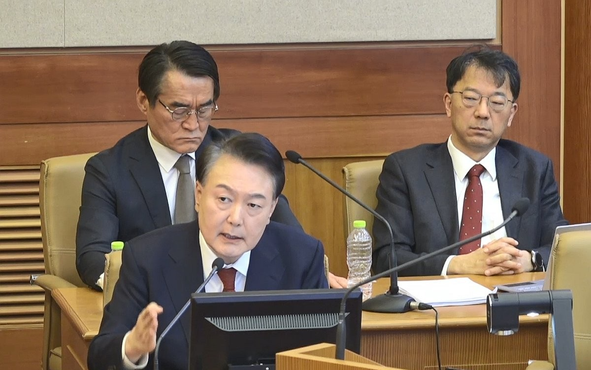 윤석열 대통령, 탄핵심판 7차 변론 발언(사진=연합뉴스)