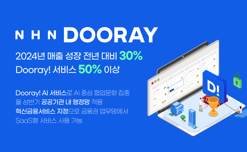 NHN두레이, 2024년 매출 전년 대비 30% 증가…‘Dooray!’ 서비스 50% 이상 성장