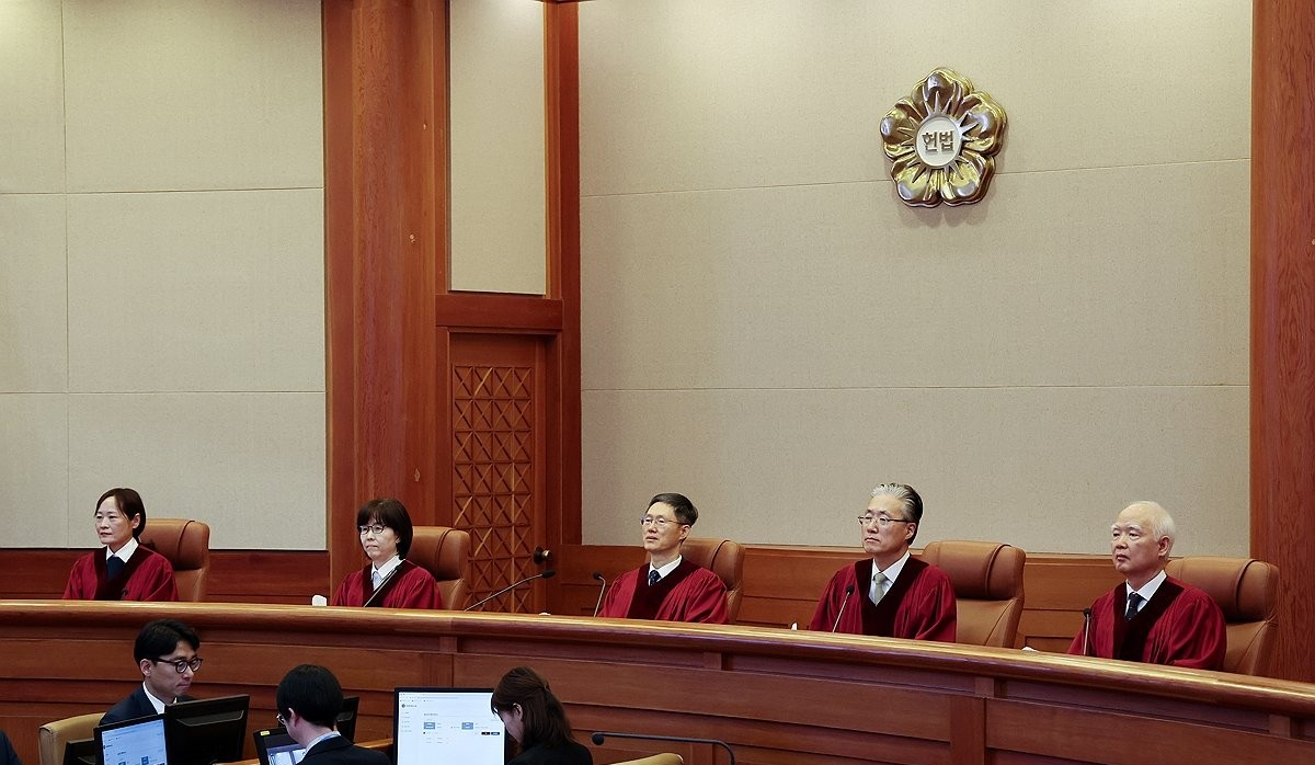 '마은혁 임명보류' 권한쟁의 선고한 헌재 재판부(사진=연합뉴스)