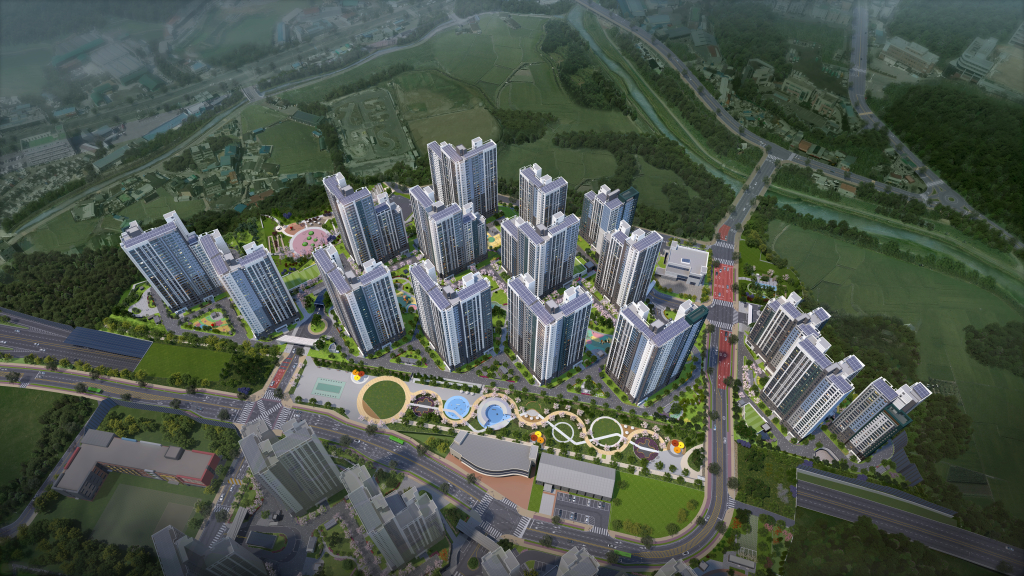 용인 푸르지오 원클러스터 2∙3단지 조감도.(사진=대우건설)