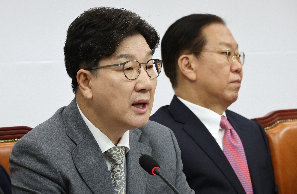 비대위원 회의서 발언하는 권성동 원내대표(사진=연합뉴스)