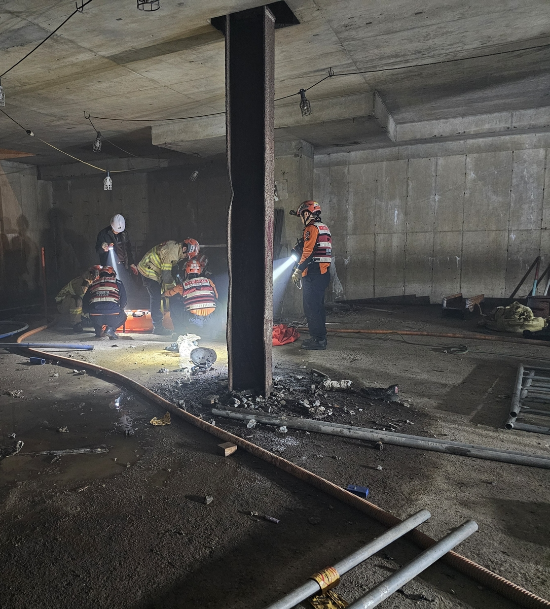 강남구 청담동 공사장 폭발사고 현장(사진=연합뉴스)