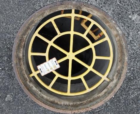 맨홀 추락방지시설 설치 모습