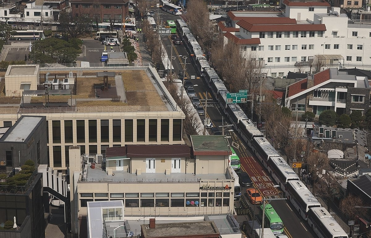 차벽 설치된 헌재(사진=연합뉴스)