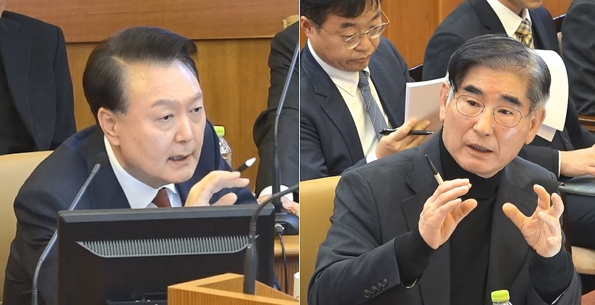 윤 대통령과 김용현 전 국방장관 증인신문(사진=연합뉴스)