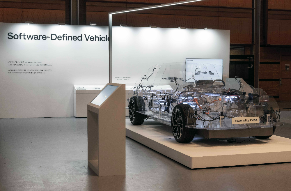 Pleos 25에 전시된 E&E 아키텍처.(사진=현대차그룹)