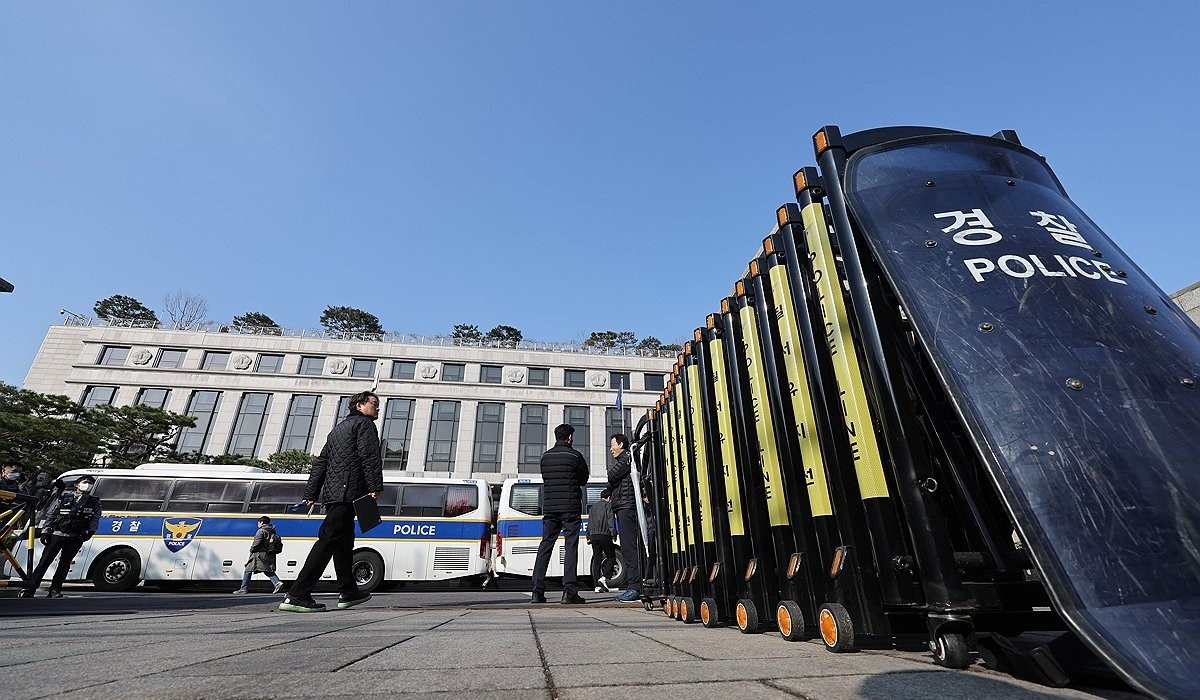 헌재 앞 경비 강화(사진=연합뉴스)