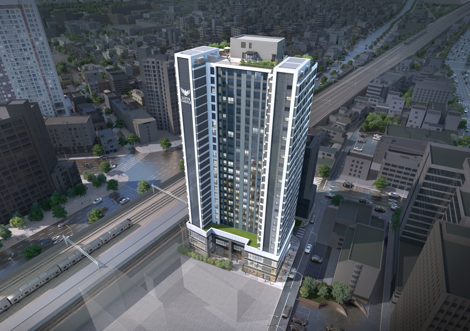 용산 남영역 롯데캐슬 헤리티지 투시도.