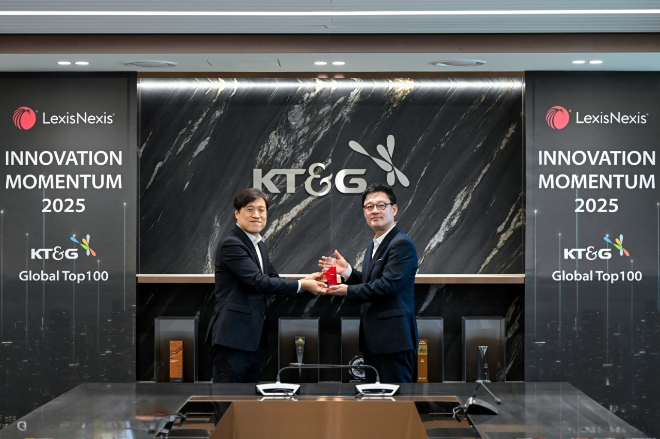 KT&G, 렉시스넥시스 ‘글로벌 100대 혁신기업’ 3년 연속 선정