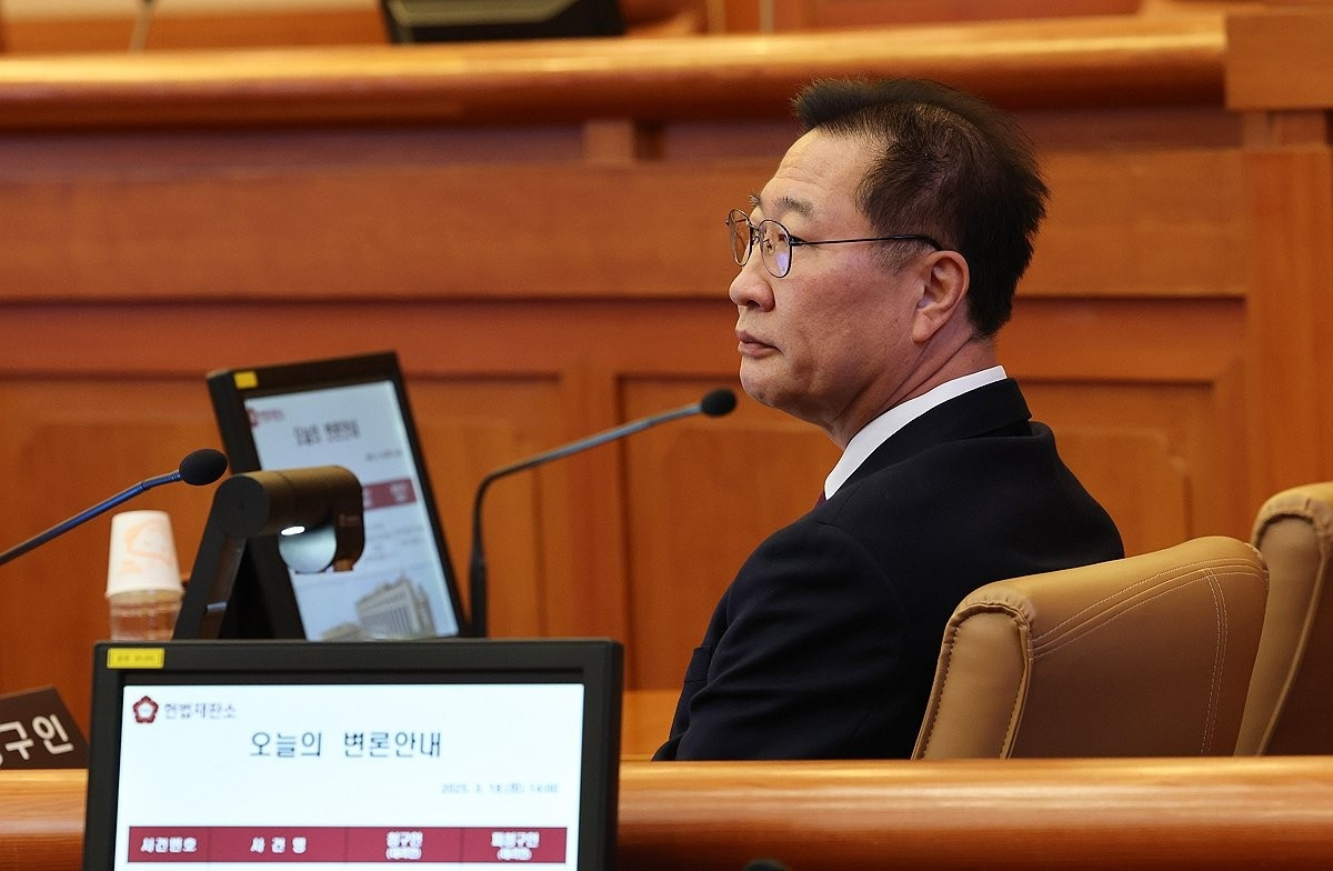 박성재 법무부 장관, 탄핵심판 첫 변론 출석(사진=연합뉴스)