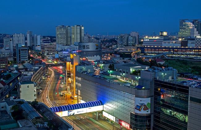 전자상가일대 전경사진