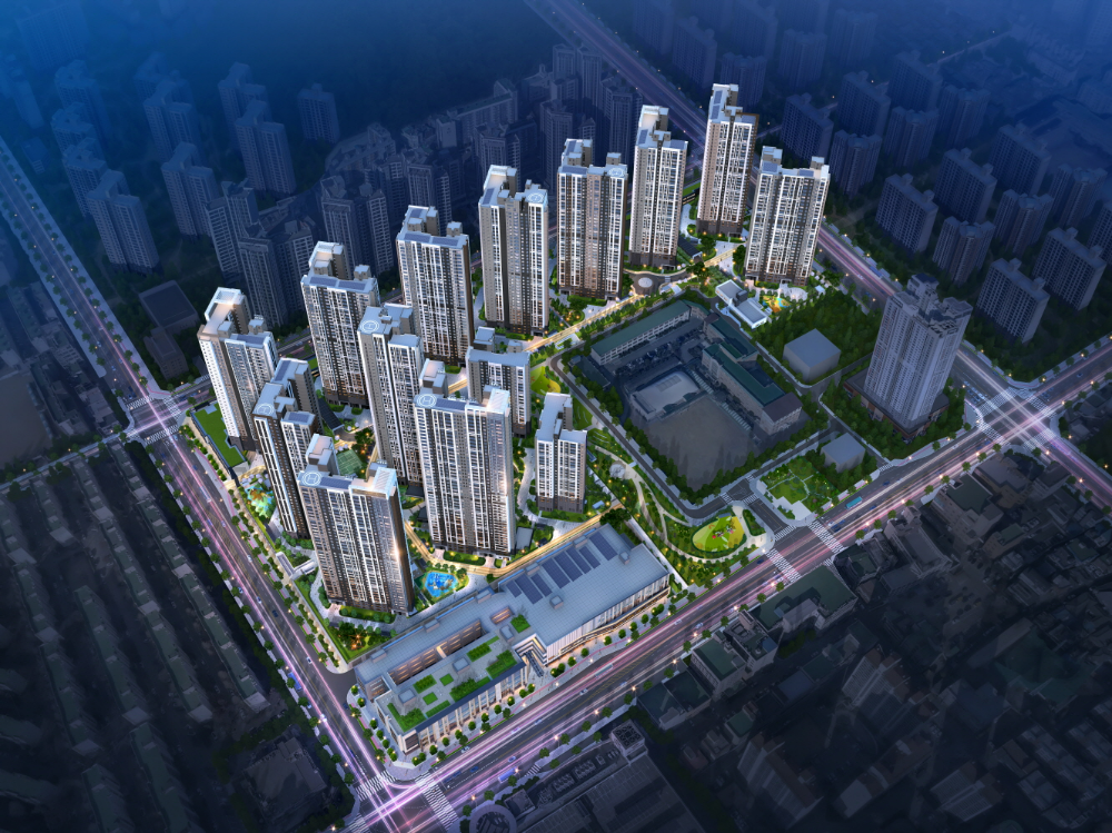 해링턴 스퀘어 산곡역 조감도.(사진=효성중공업)