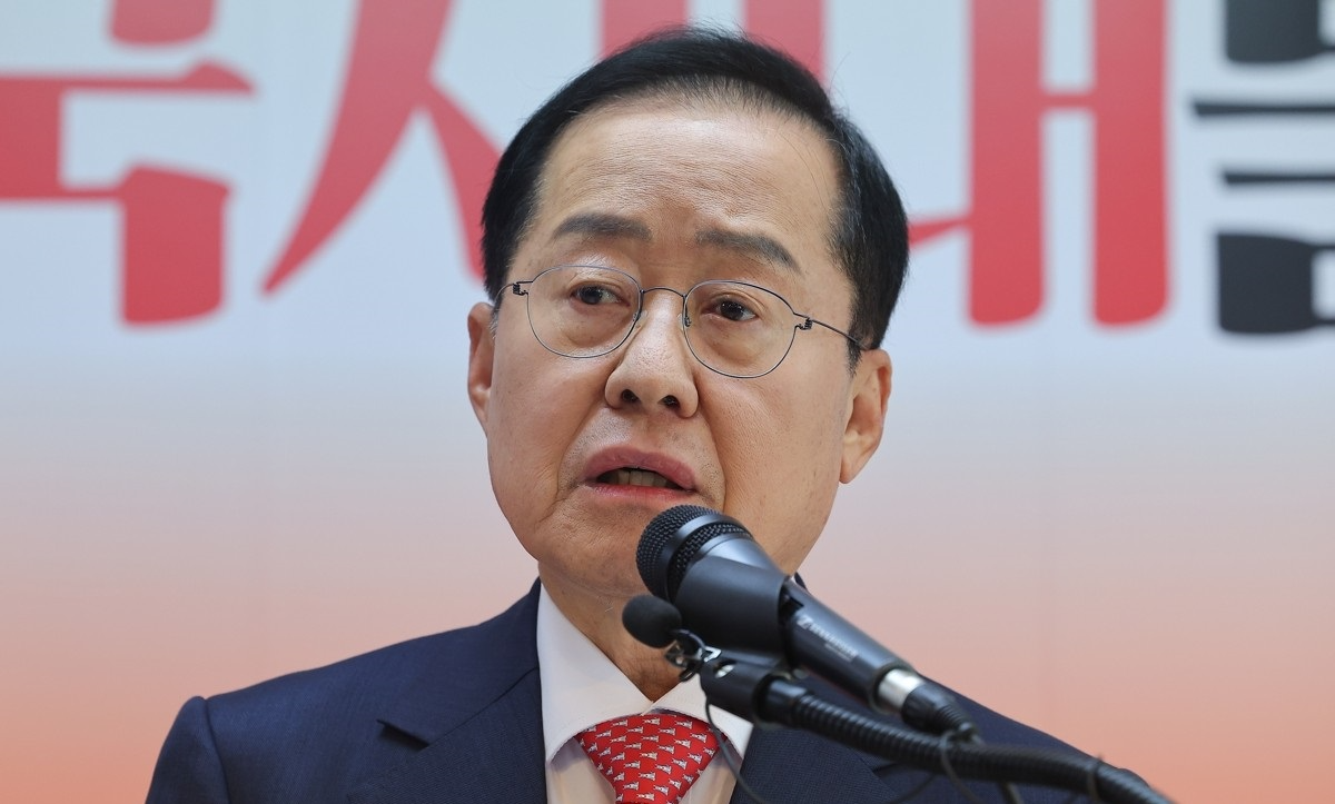 홍준표 전 시장, 선진대국시대 비전발표회(사진=연합뉴스)