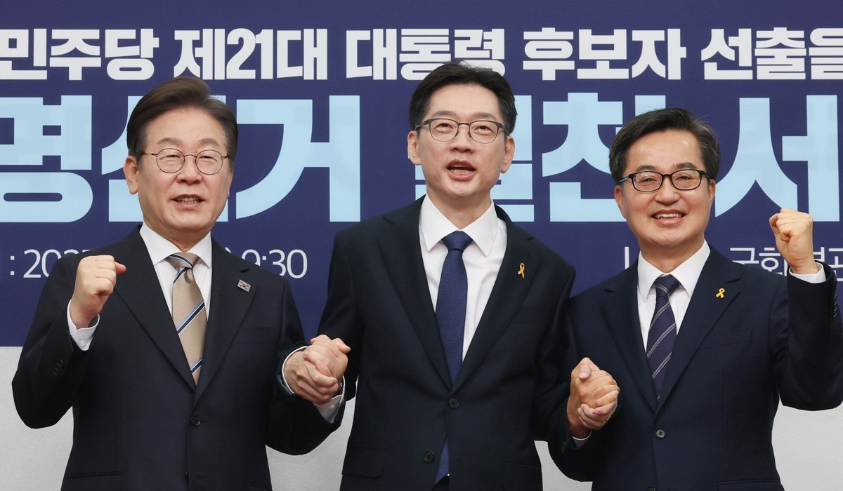 더불어민주당 대선후보 경선 주자들(사진=연합뉴스)