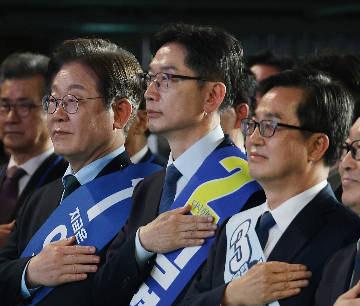 합동연설회 참석한 민주당 대선 경선 후보들(사진=연합뉴스)