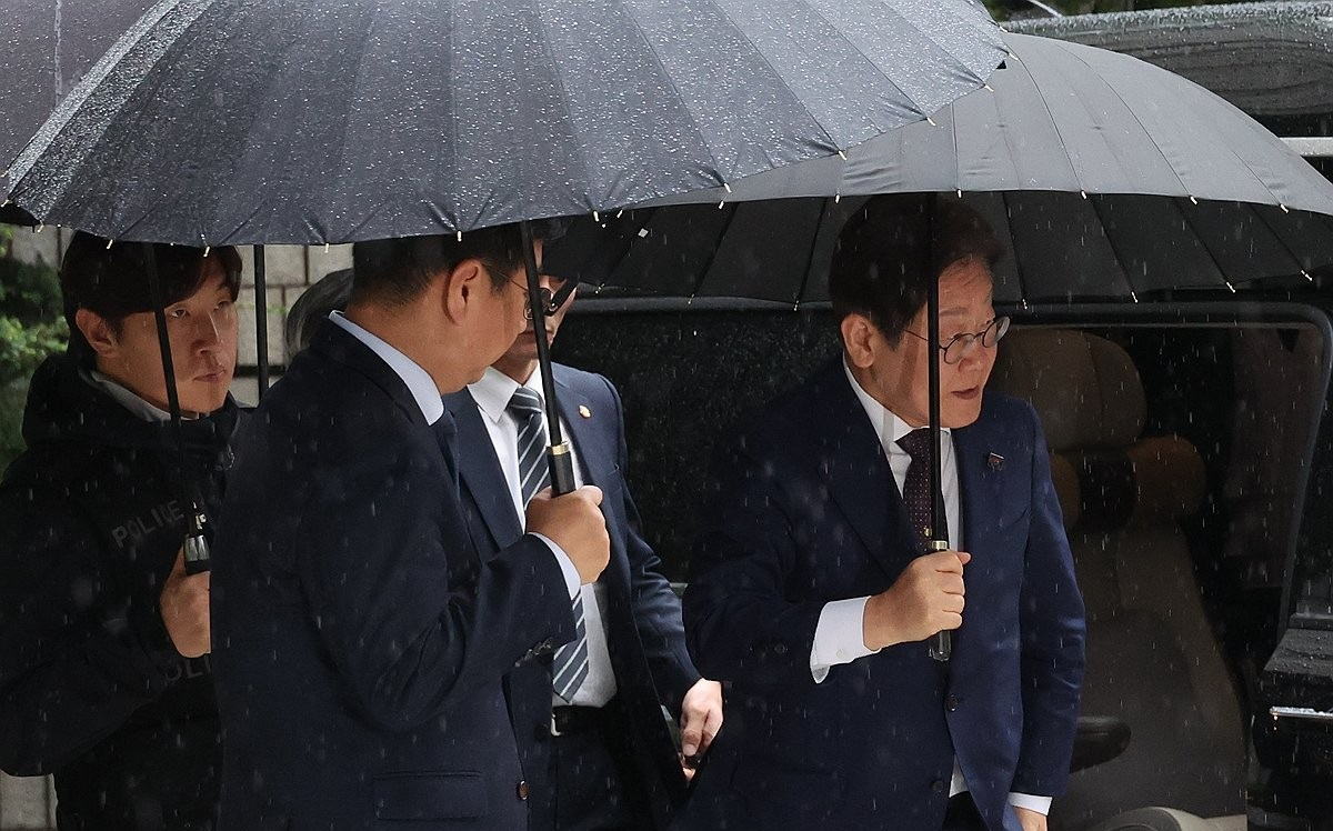 법정 향하는 이재명 후보(사진=연합뉴스)