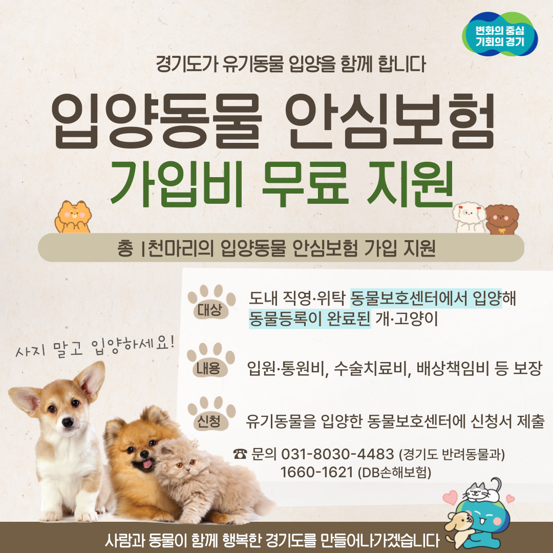 2025 입양동물 안심보험 홍보물