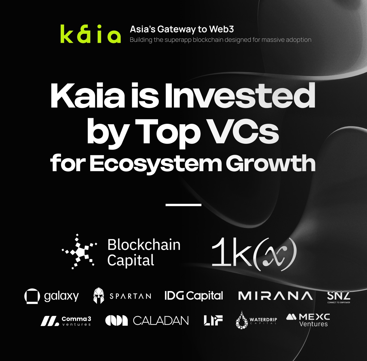 카이아, 글로벌 주요 블록체인 VC의 전략적 투자