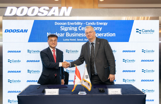 두산에너빌리티, 캐나다 캔두에너지와 원자력 사업 협력 강화