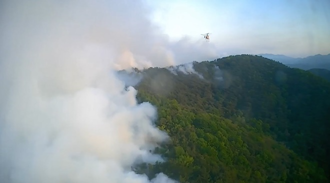 대구 북구 산불.(제공=산림청)