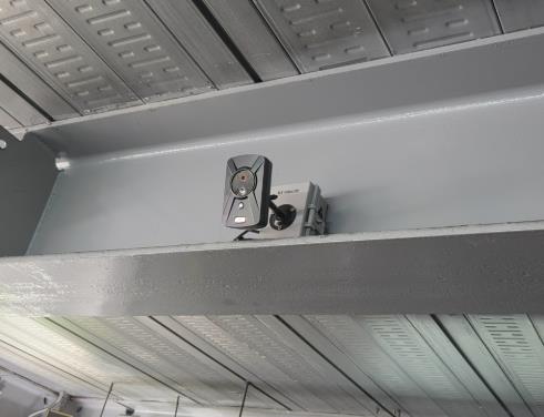 용답동 공영주차장에 설치한 열화상카메라