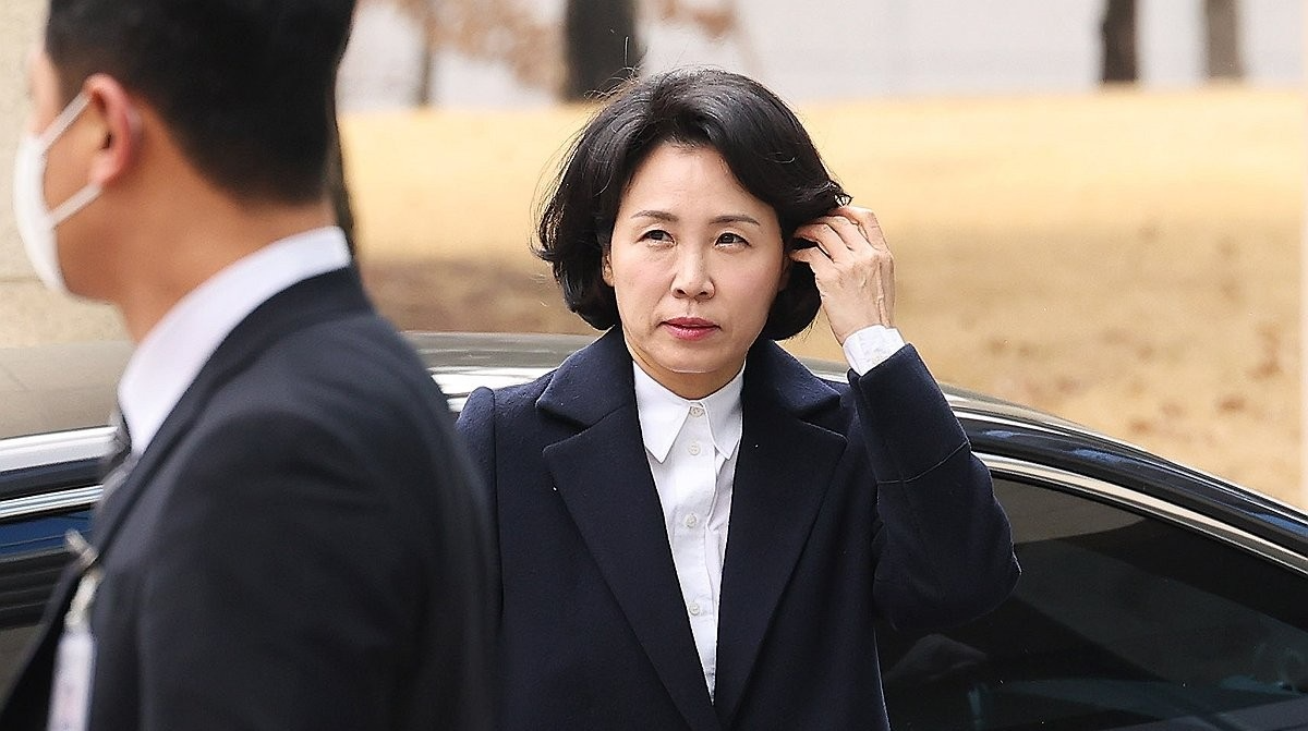 항소심 첫 공판 출석하는 김혜경 씨(사진=연합뉴스)