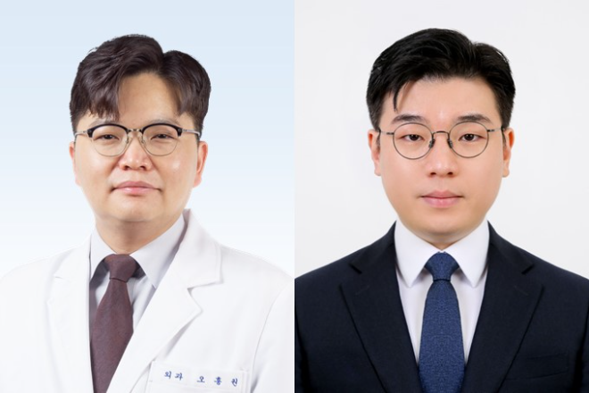 분당서울대병원 외과 오흥권 교수(좌), 아주대병원 이태균 교수(우). 사진=분당서울대병원