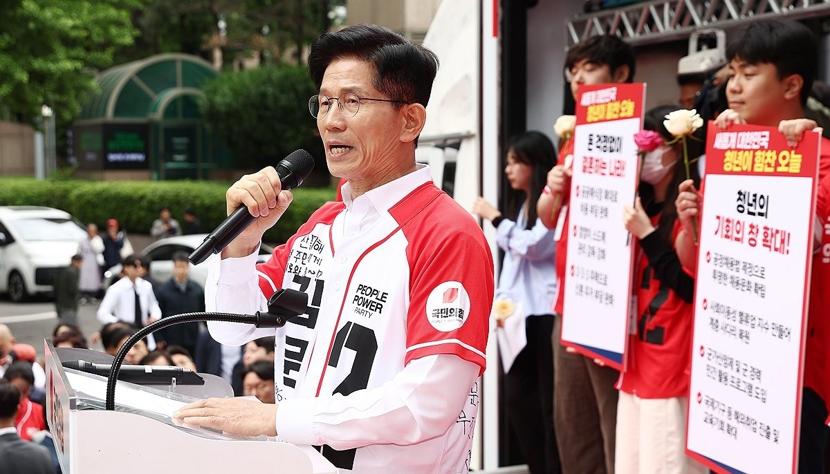 청년 정책 공약 발표하는 김문수 후보(사진=연합뉴스)